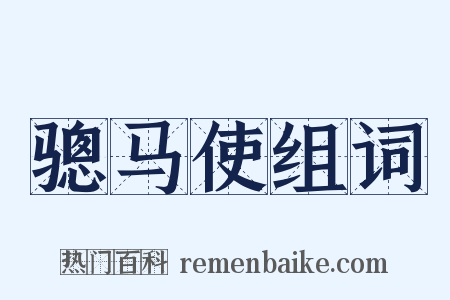 骢马使组词是什么意思的图片